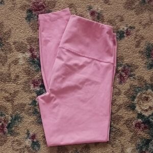 Yogalicious Lux Leggings Exersize Pants Ankle Cropped Bubblegum Pink Sz M